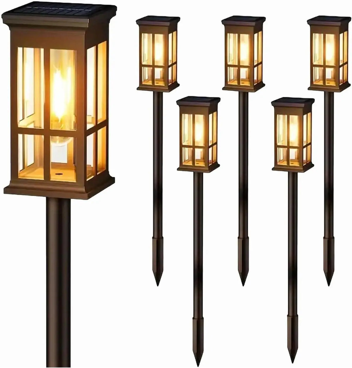 Solar Outdoor Pathway Lights Waterproof LED Landscape Garden Walkway Decor