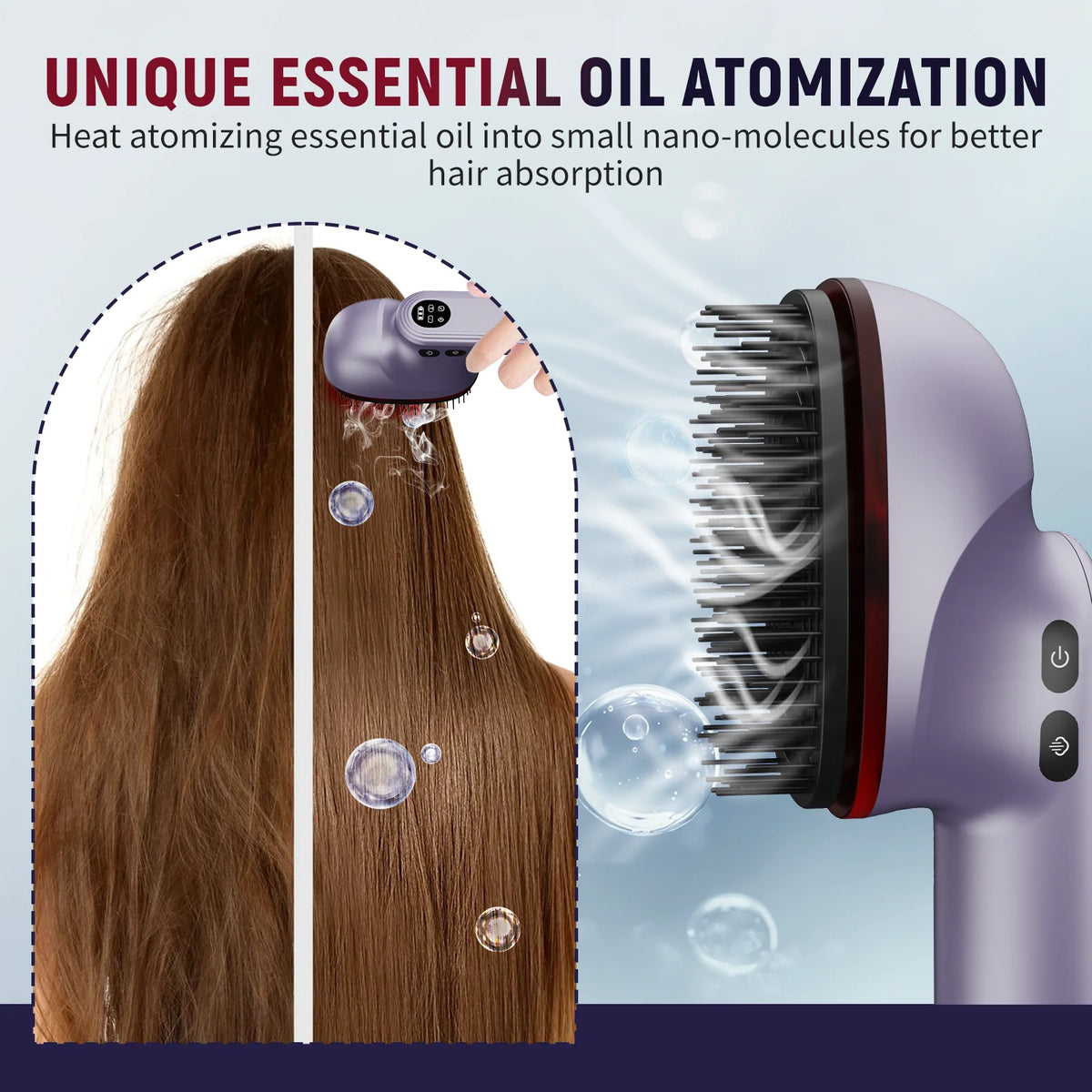 Jitesy Red Light Scalp Massager Comb Essential Oil Atomizer