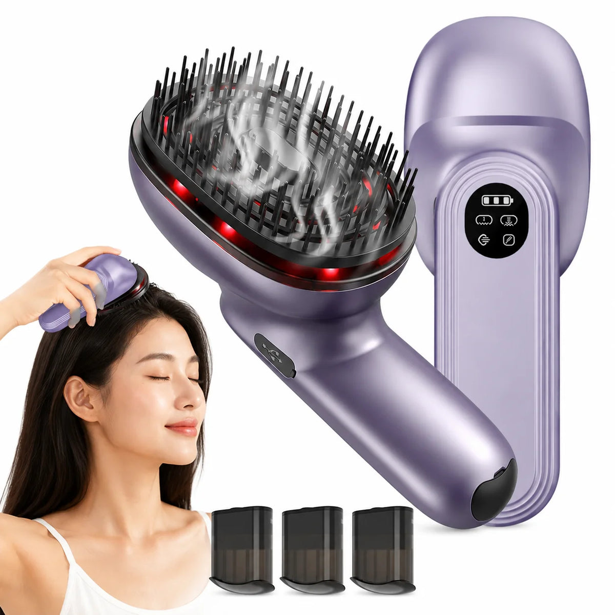 Jitesy Red Light Scalp Massager Comb Essential Oil Atomizer