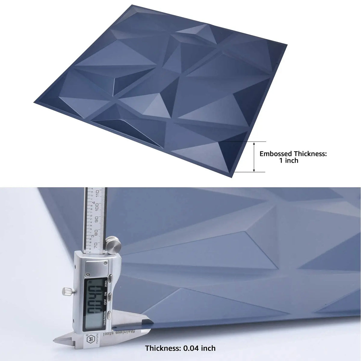 Art3d 3D PVC Wall Panels With Raised Diamond Design