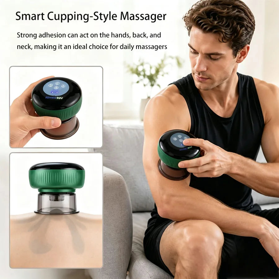 AGECIPHER Three In One Rechargeable Cupping Massage Relaxation Device