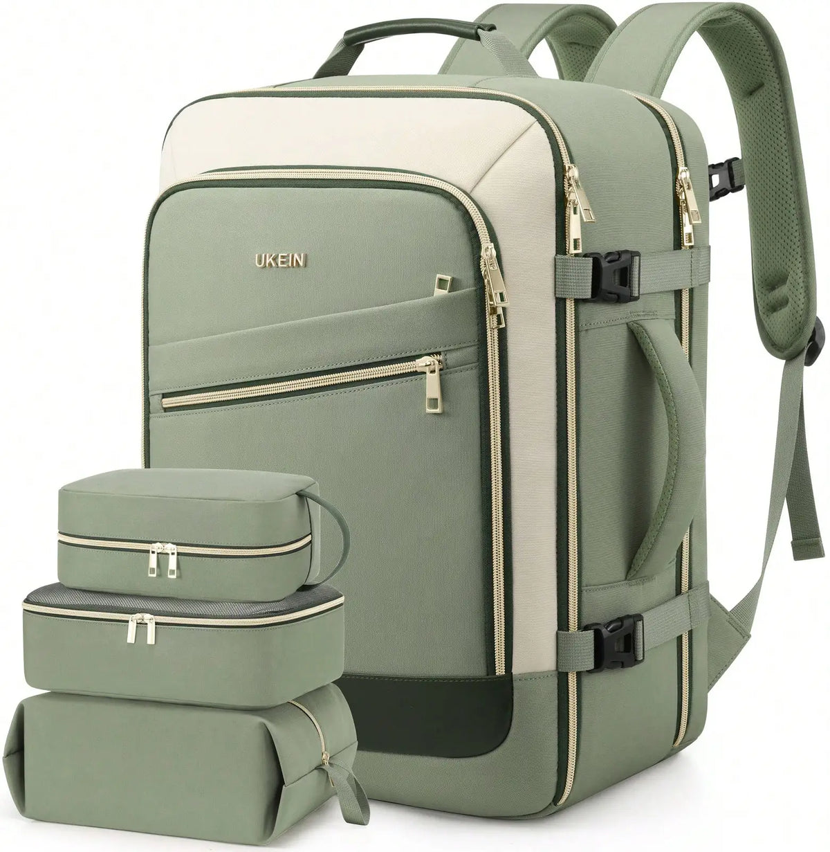 Waterproof Travel Backpack With Packing Cubes For Airplane Carry On