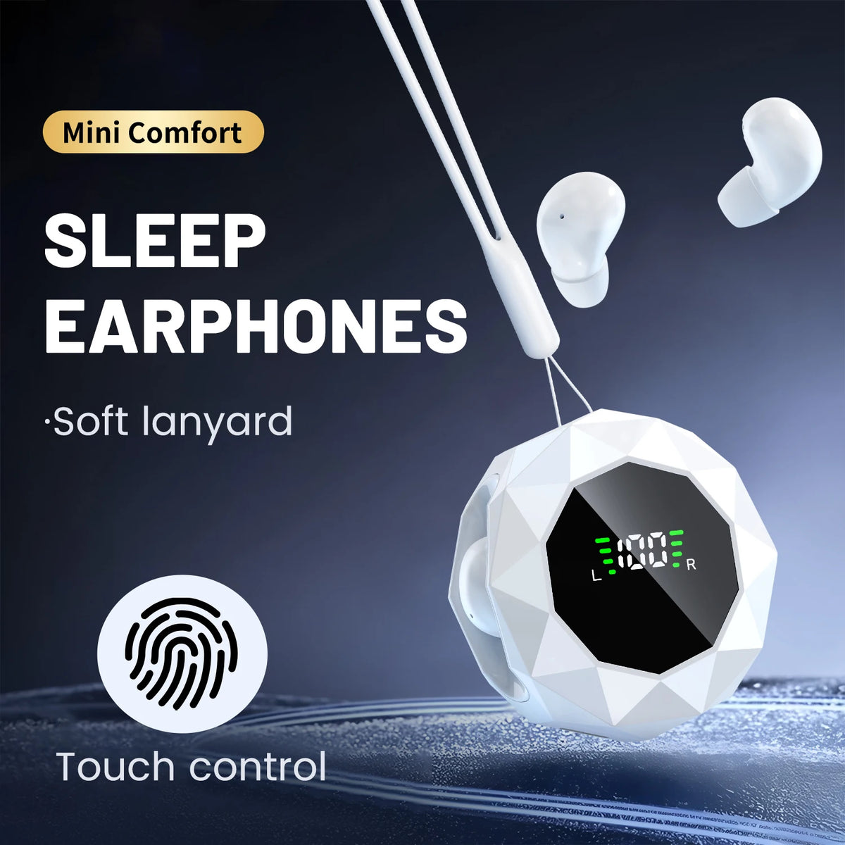 SHUKE Wireless Sleep Earbuds for Side Sleepers With Noise Reduction