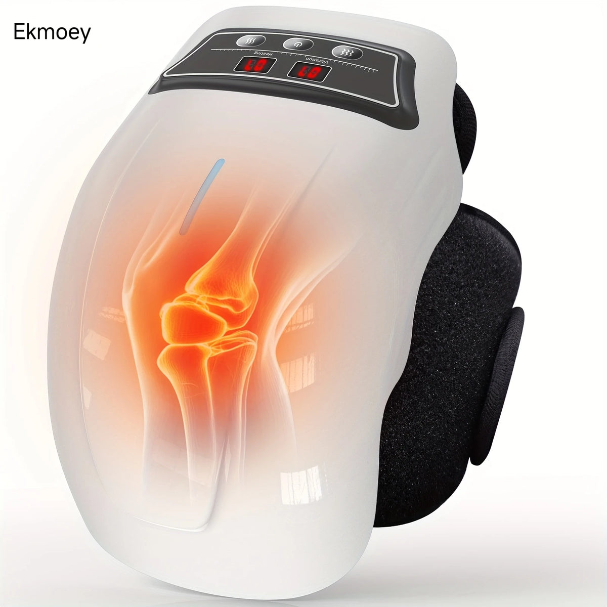 Ekmoey Cordless Heated Knee Massager With Adjustable Straps