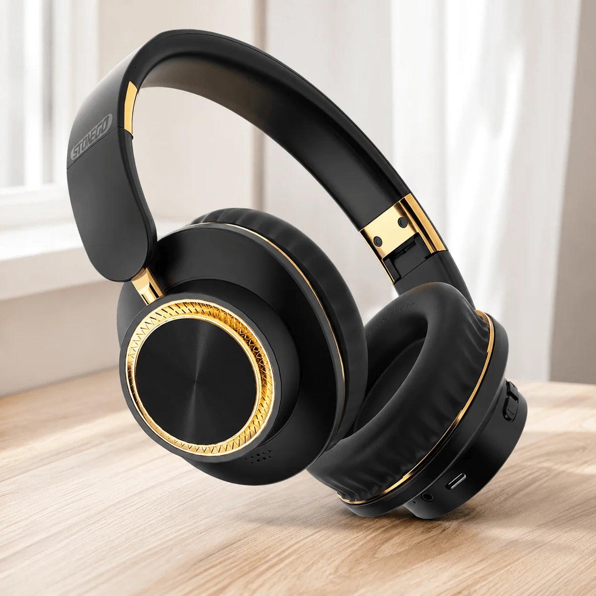STONEGO Foldable Wireless Bluetooth Gaming Headphones With HiFi Stereo Sound