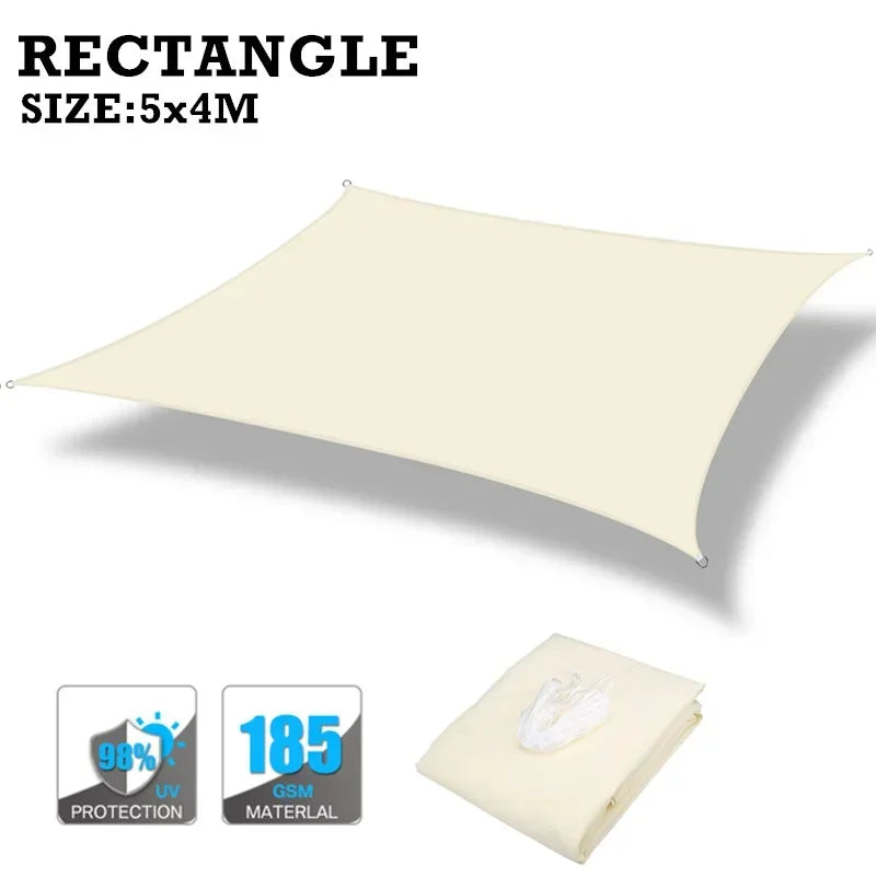 Waterproof Sun Shade Sail Canopy for Patio Garden and Camping