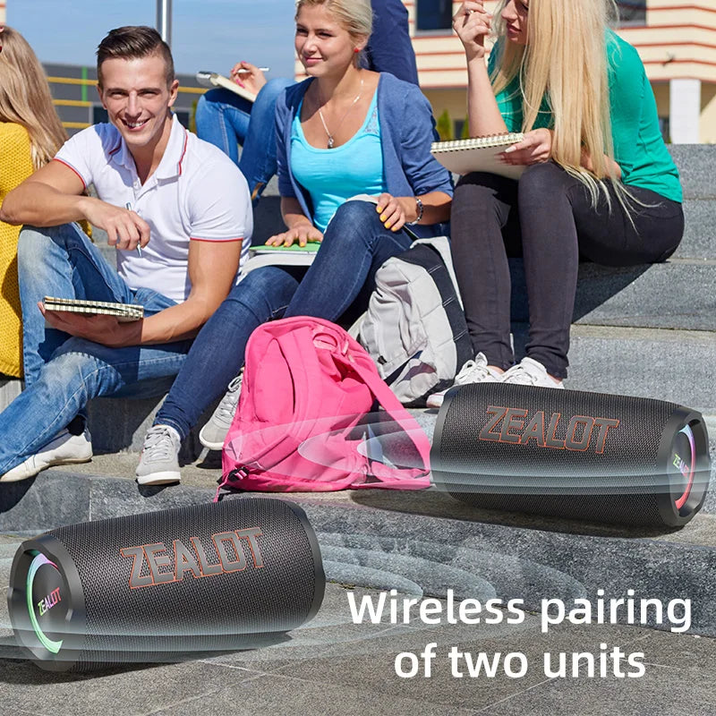 ZEALOT Portable Waterproof Bluetooth Speaker With Stereo Bass Sound