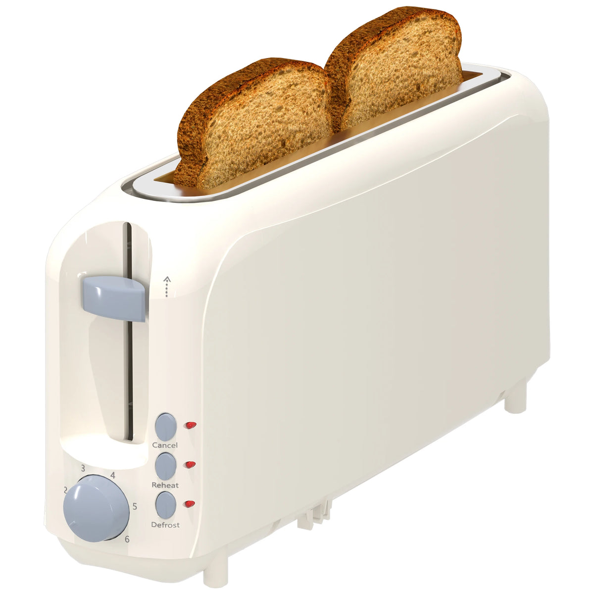 YUKOOL Slim 2 Slice Toaster With Six Shade Settings