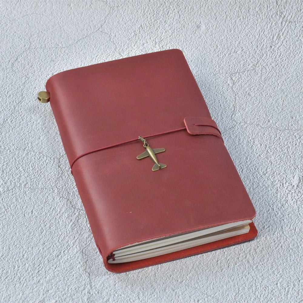 RAYSLIN Genuine Leather Refillable Custom Travel Diary Journal