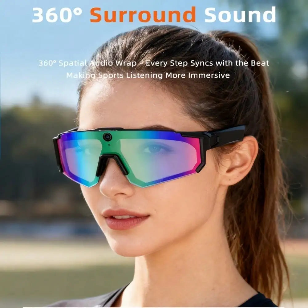 Hivisuals AI Camera Sports Sunglasses With Bluetooth Audio Voice Control