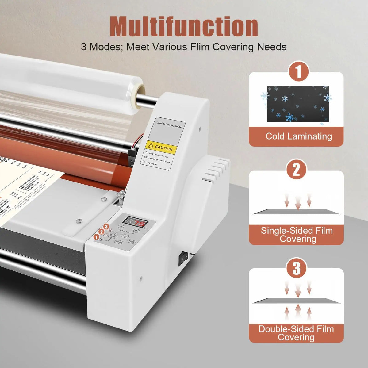 700W Double Sided Laminating Machine With Electronic Temperature Control