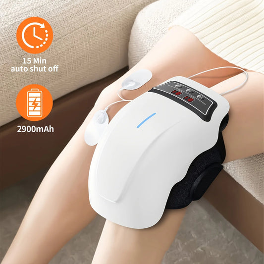 Ekmoey Cordless Heated Knee Massager With Adjustable Straps