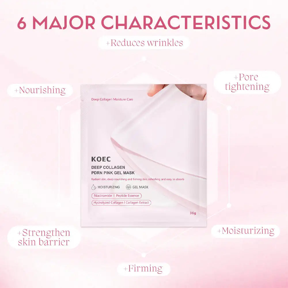 Pdrn Pink Collagen Gel Face Mask Deep Hydration Moisturizing Treatment