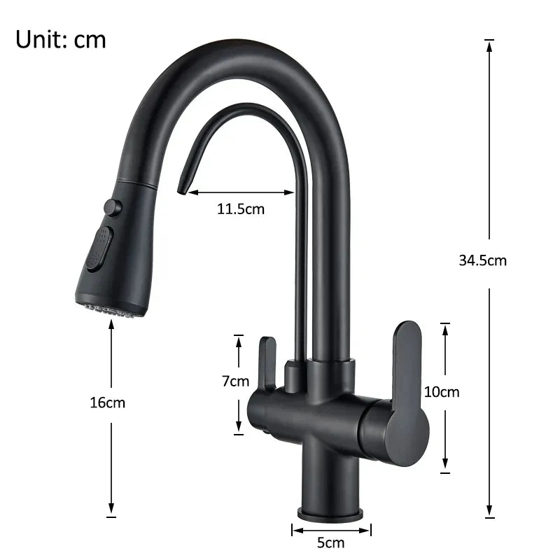 Onyzpily Touch Sensor Kitchen Faucet Pull Out Hot Cold Mixer