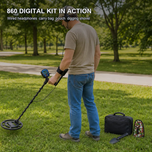 Adjustable Waterproof Metal Detector Kit With Digital Display Screen