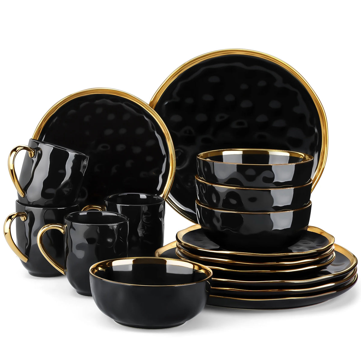 MALACASA Ceramic Dinnerware Set For Home Dining And Entertaining