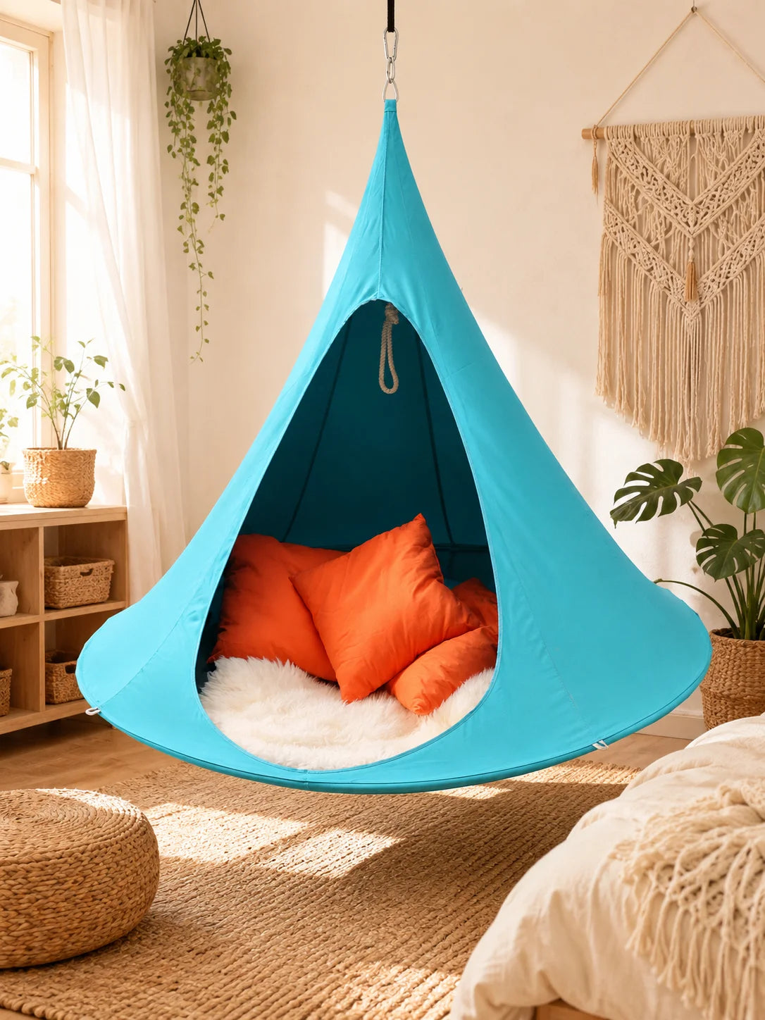 Portable Butterfly Hanging Chair Hammock for Indoor Outdoor Relaxation