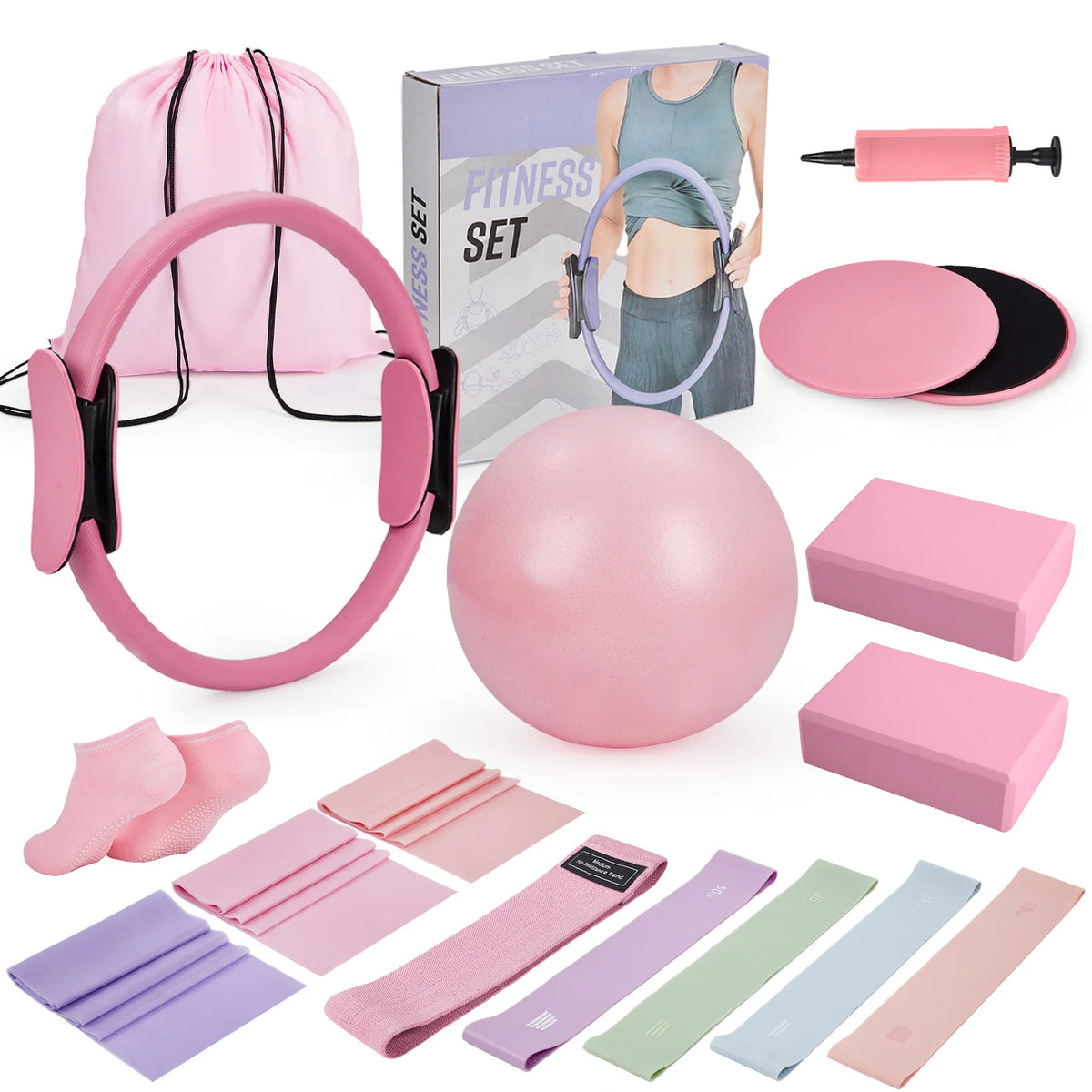 GAOMON 17-In-1 Pilates Ring Kit For Home Fitness Workouts