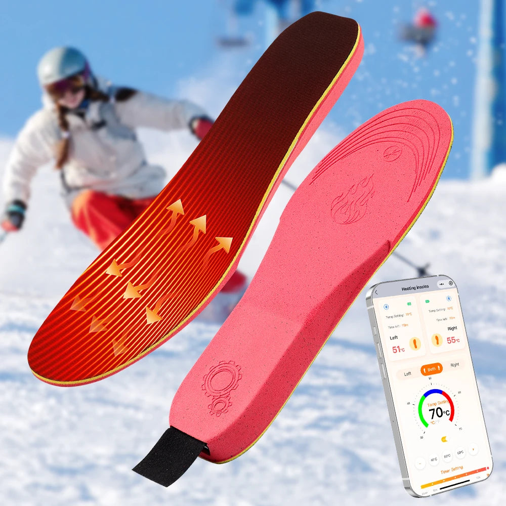 Hailicare Smart Heated Insoles With App Control Rechargeable Foot Warmers