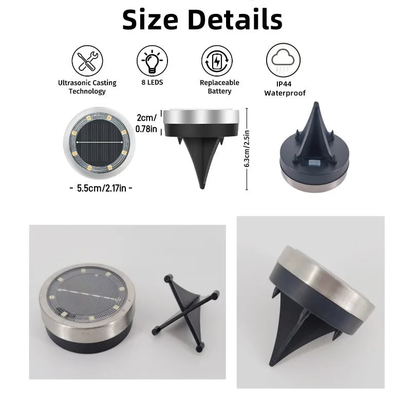 Solar Pathway Lights for Garden Patio Lawn and Landscape Lighting