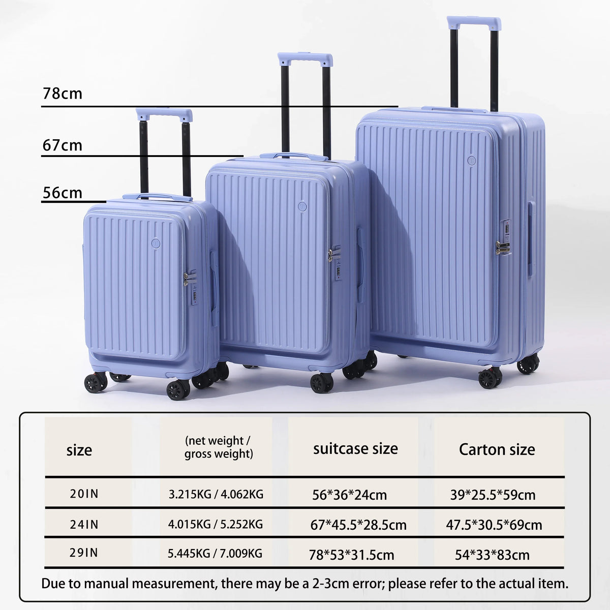 Dk Multifunctional Expandable Spinner Luggage With Brake Wheels And Usb