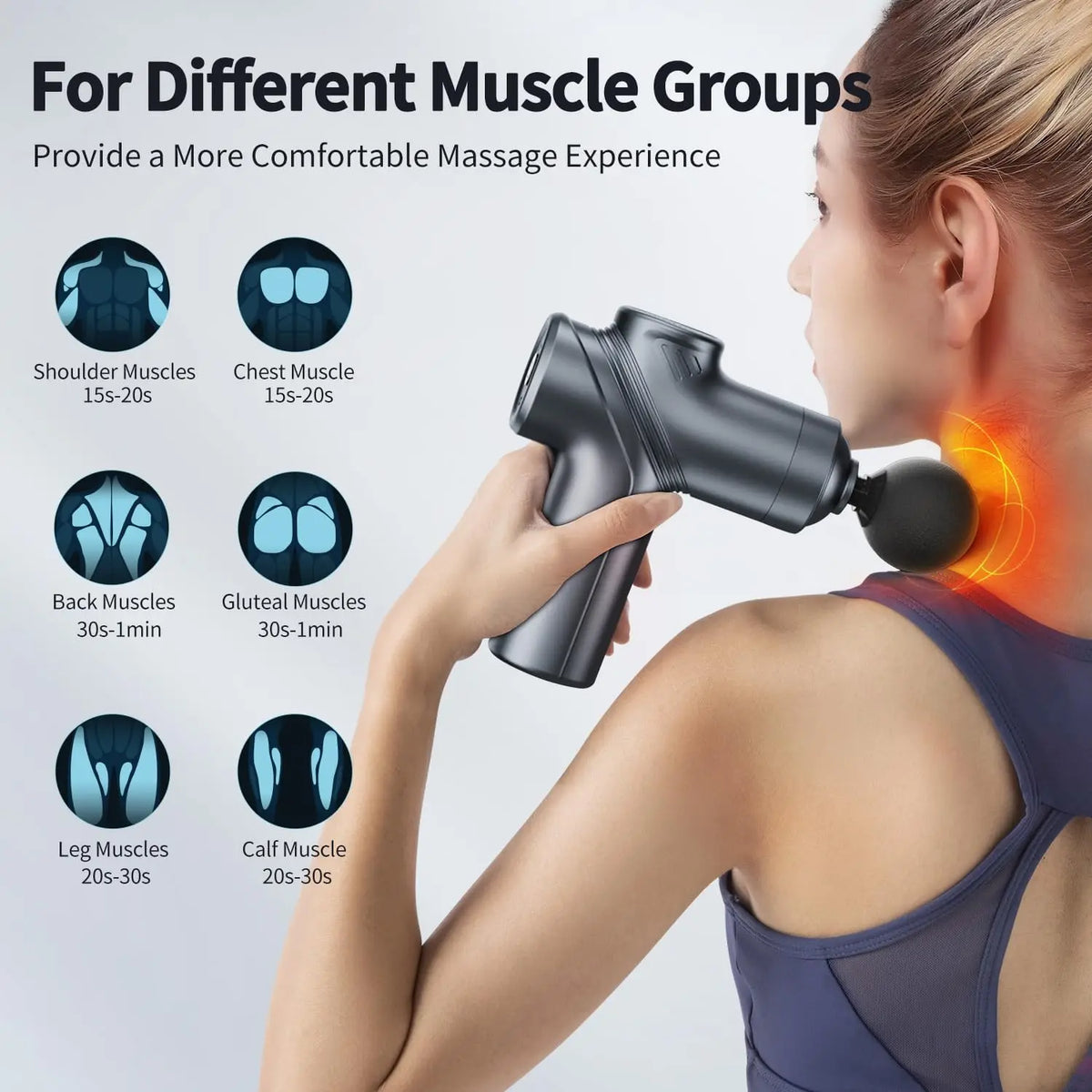 Leercon Massage Gun With Silent Brushless Motor And Four Heads