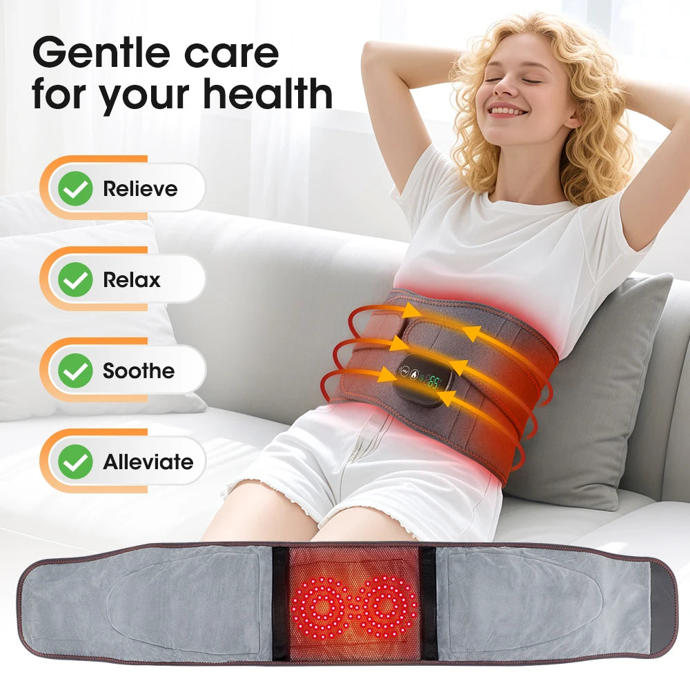 Hailicare Cordless Red Light Heating Waist Massager With Vibration