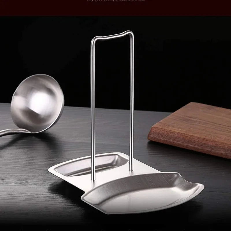 Stainless Steel Pan Lid Holder And Spoon Rest Kitchen Organizer