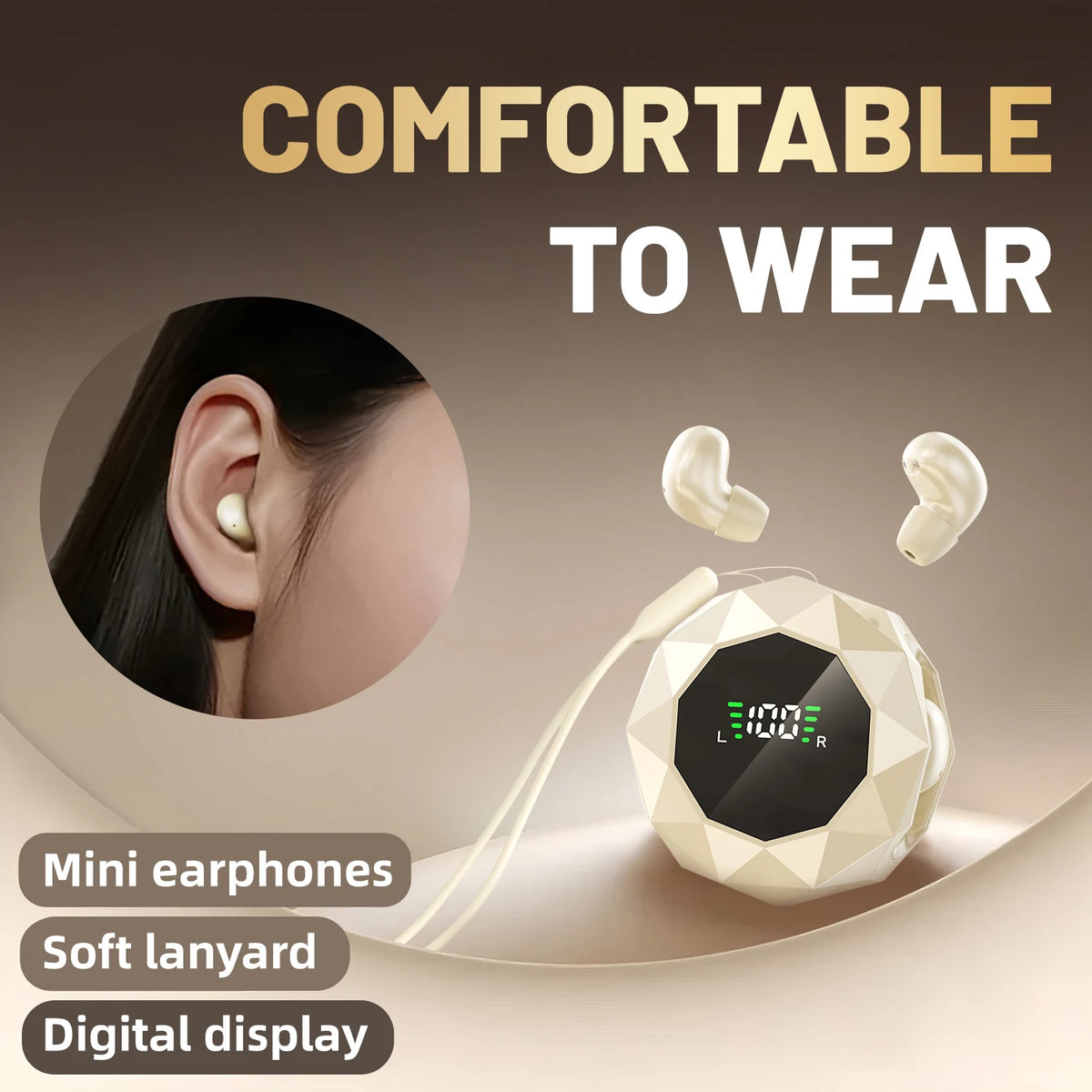 SHUKE Wireless Sleep Earbuds for Side Sleepers With Noise Reduction
