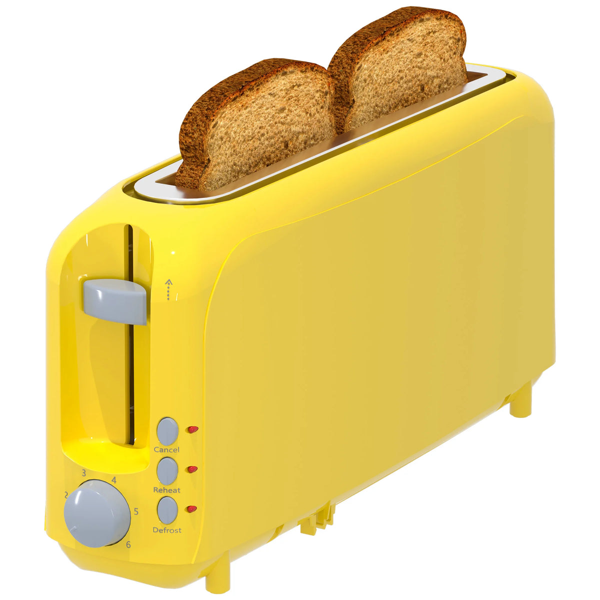 YUKOOL Slim 2 Slice Toaster With Six Shade Settings