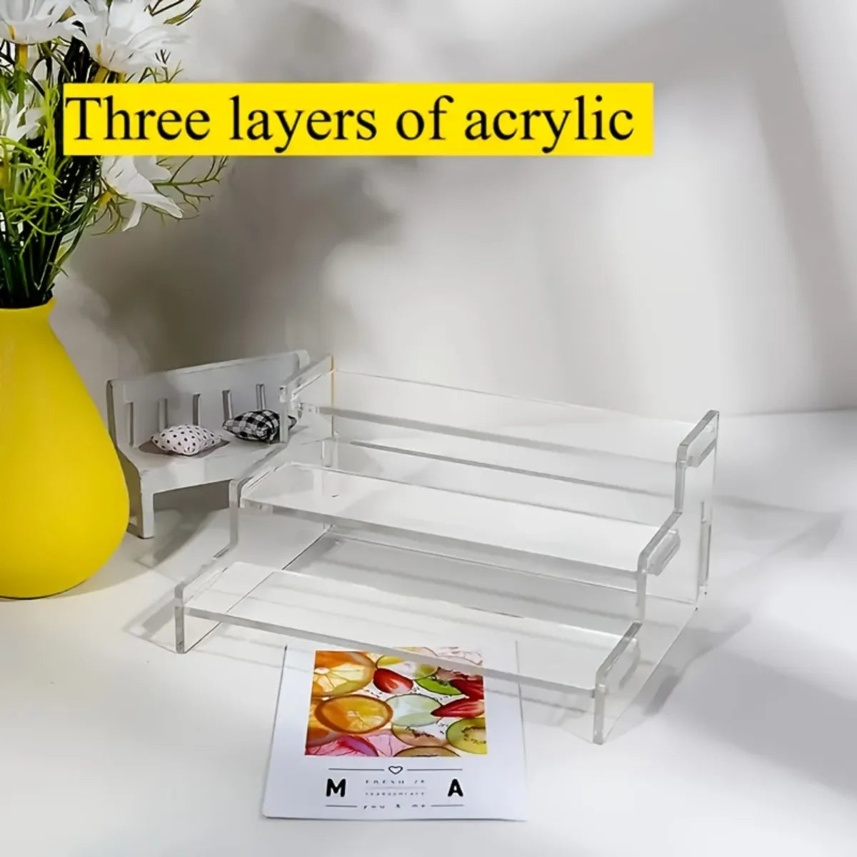 COBASPORT Clear Acrylic Display Stand for Jewelry Makeup and Cupcakes