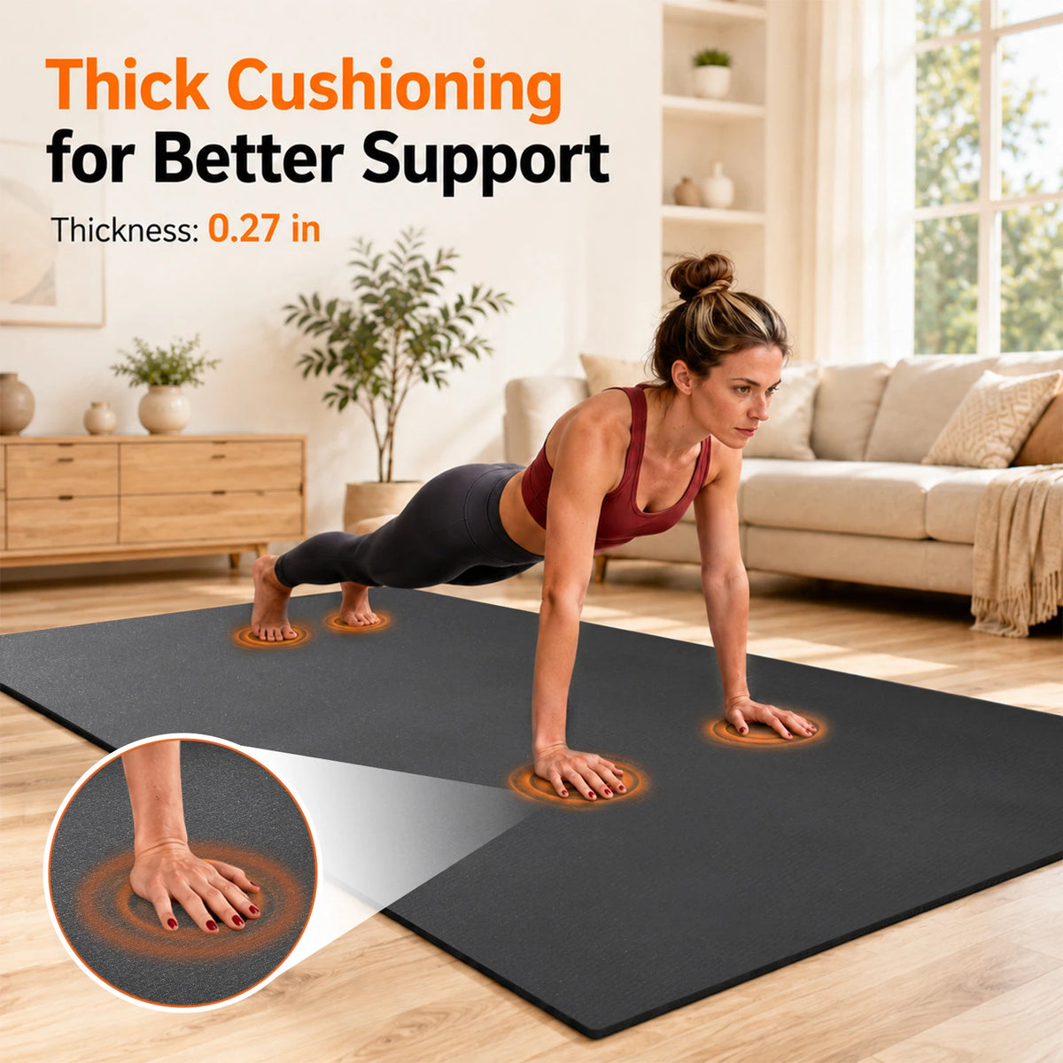 Premium Non Slip Workout Mat For Home Gym And Training