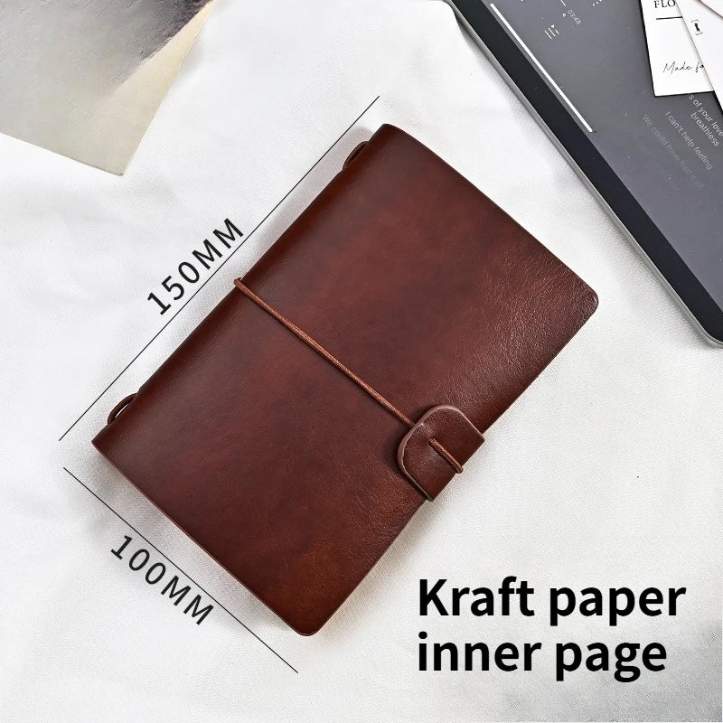 Vintage Leather Travel Diary Journal And Sketchbook Planner