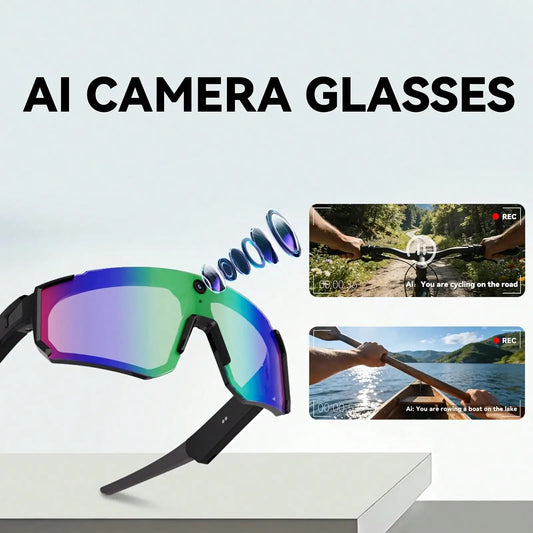 Hivisuals AI Camera Sports Sunglasses With Bluetooth Audio Voice Control