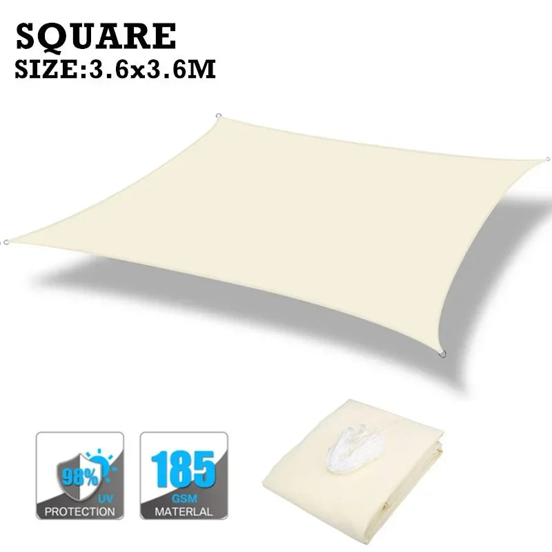 Waterproof Sun Shade Sail Canopy for Patio Garden and Camping