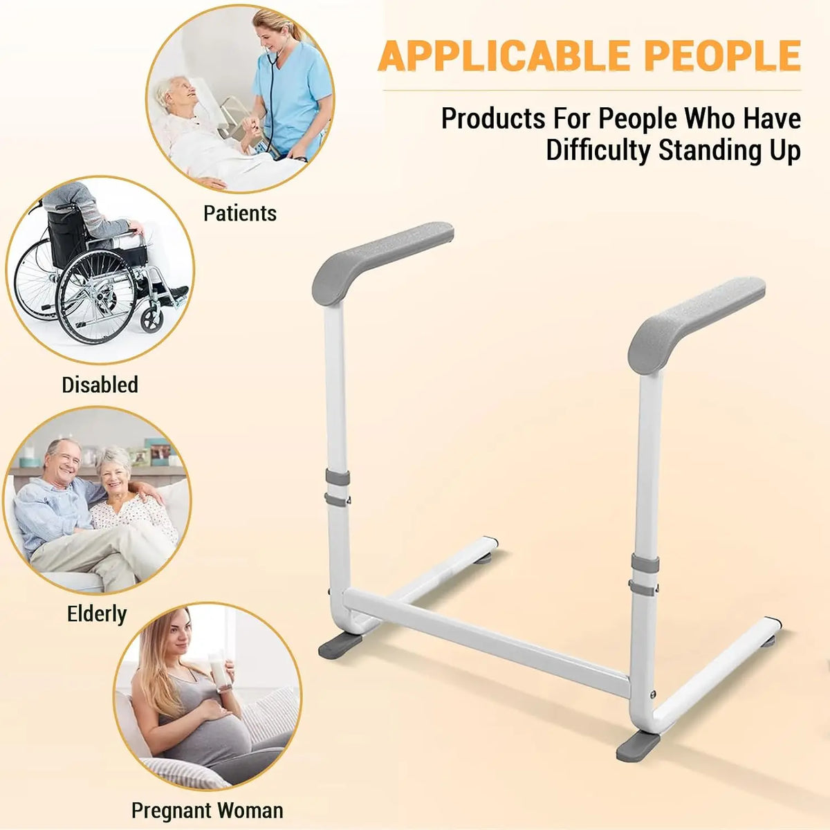 Adjustable Stand Up Assist Handle For Bedside Chair Support