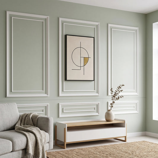 Peel And Stick Double Frame Wainscoting Wall Molding Kit