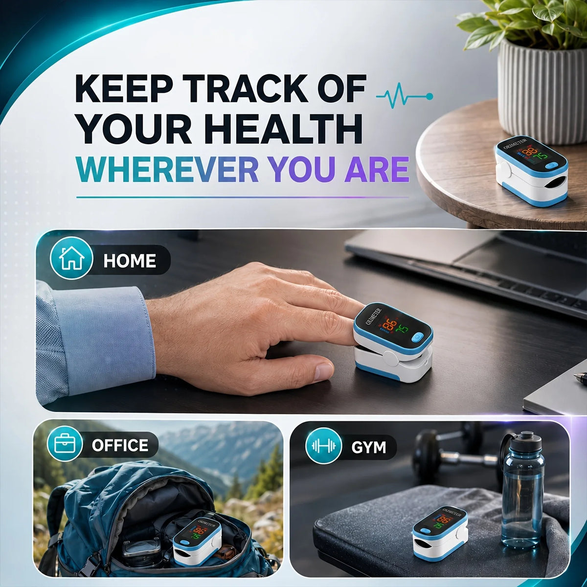 Jitesy Pulse Oximeter For Blood Oxygen And Heart Rate Monitoring
