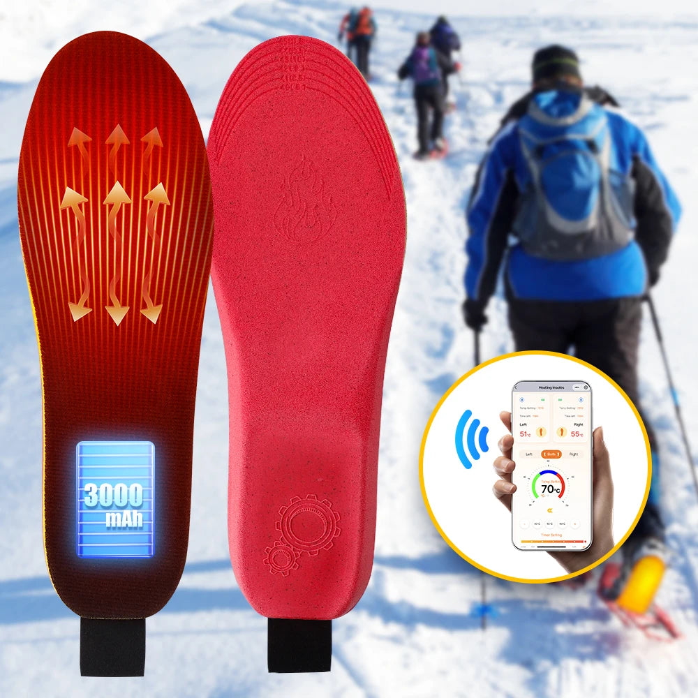 Hailicare Smart Heated Insoles With App Control Rechargeable Foot Warmers