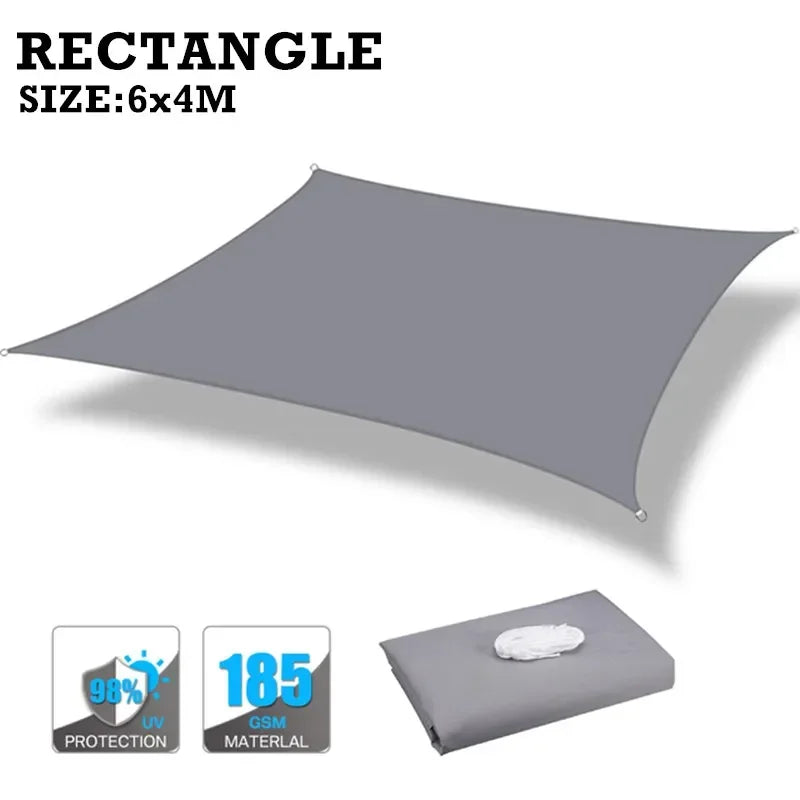 Waterproof Sun Shade Sail Canopy for Patio Garden and Camping
