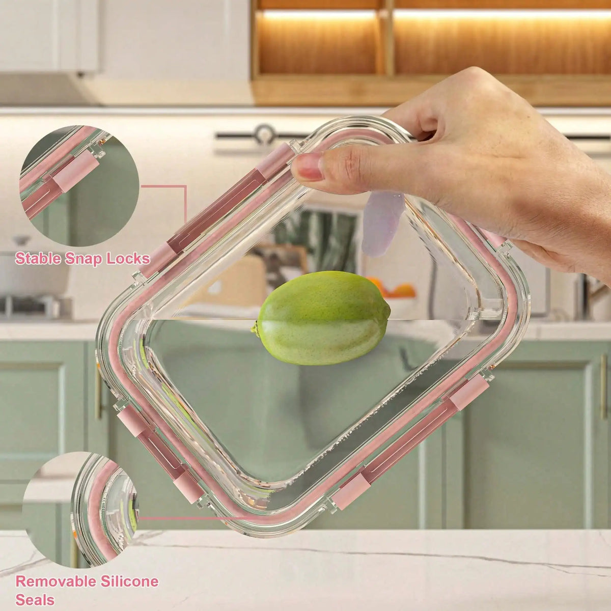 Glass Meal Prep Containers With Airtight Lids For Food Storage