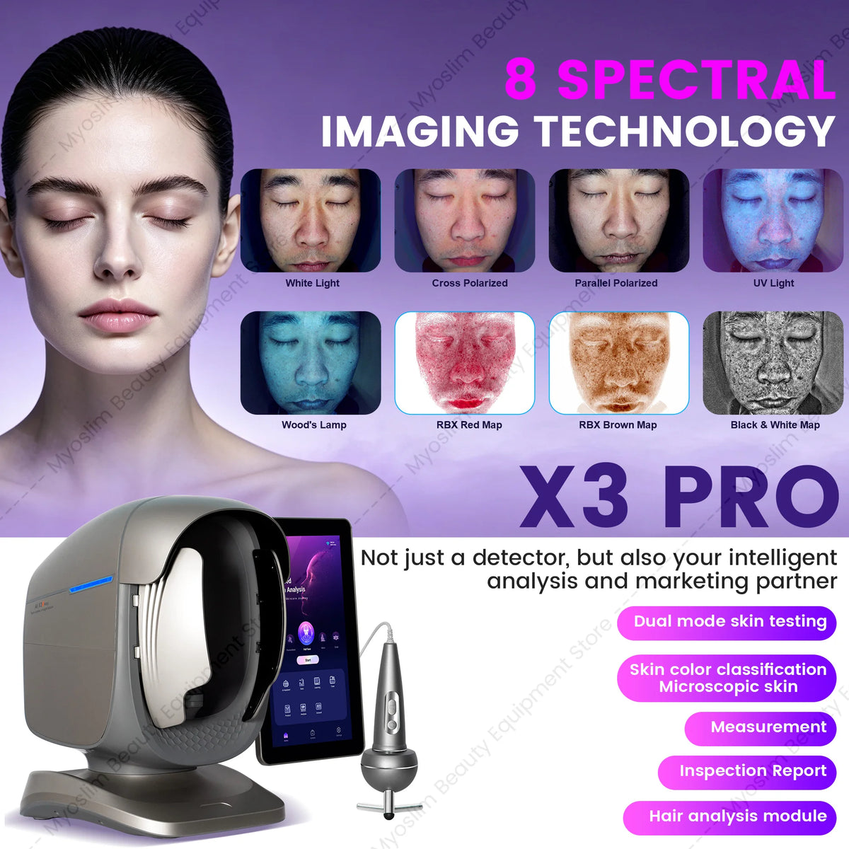 Professional AI Skin Analyzer Facial Testing Device
