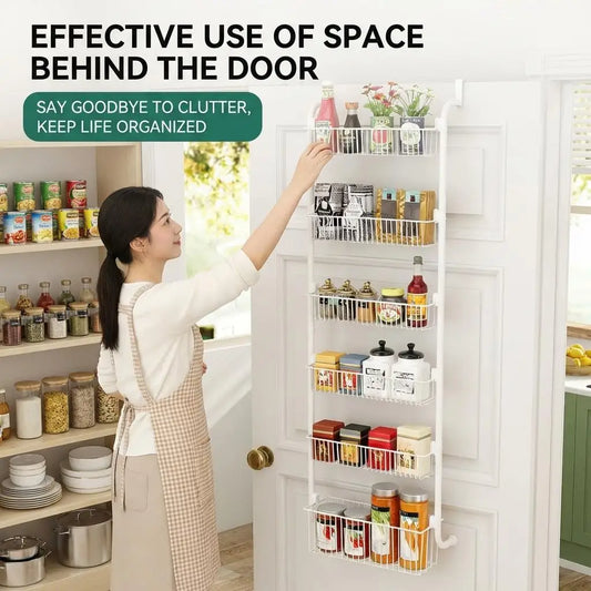 HiMISS Over Door Pantry Organizer Metal Storage Rack
