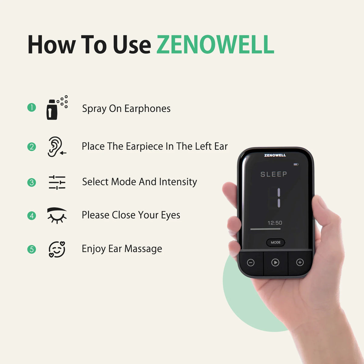 Zenowell Vagus Nerve Stimulation Device For Deep Sleep