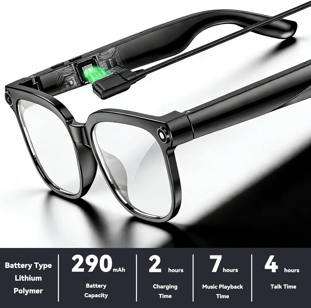 Bluetooth AI Smart Glasses With 8MP Camera And Live Translation