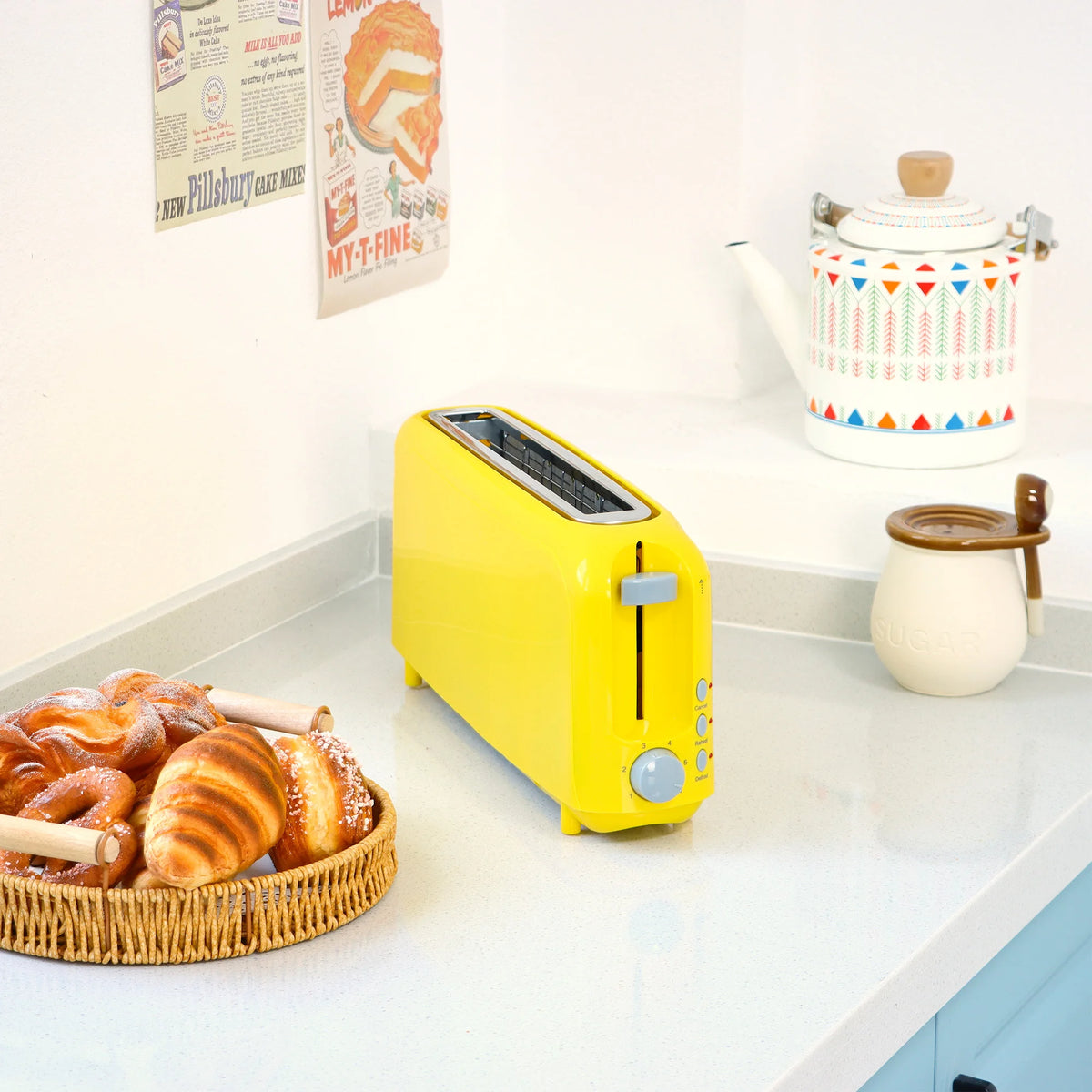 YUKOOL Slim 2 Slice Toaster With Six Shade Settings
