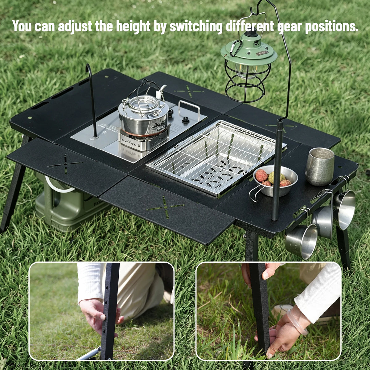 Pakicetus Foldable Camping Table Portable Outdoor Utility Table