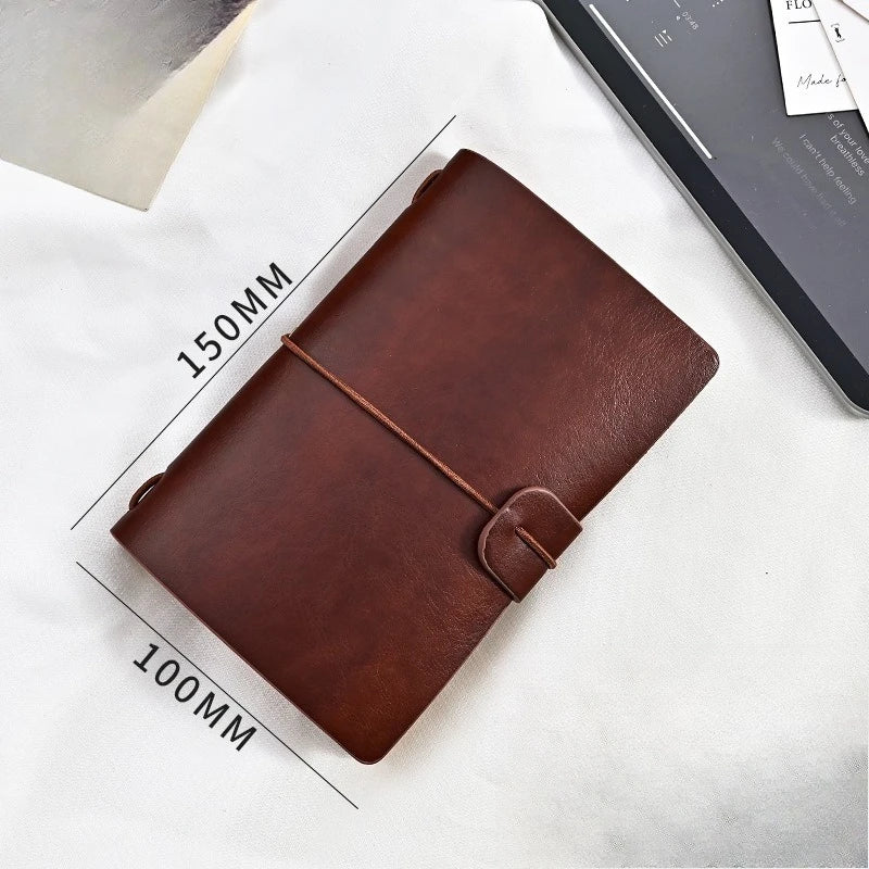 Vintage Leather Travel Diary Journal And Sketchbook Planner