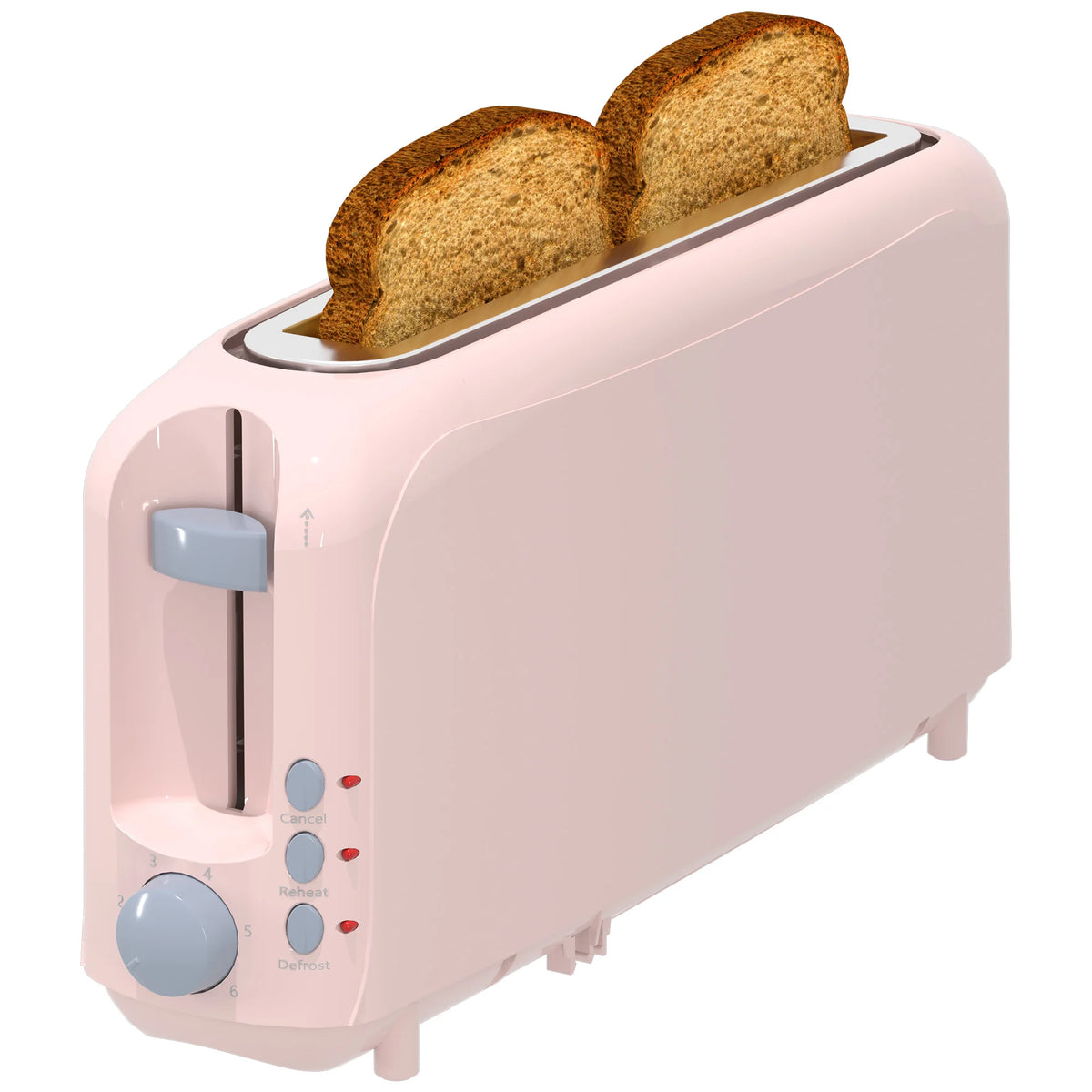 YUKOOL Slim 2 Slice Toaster With Six Shade Settings