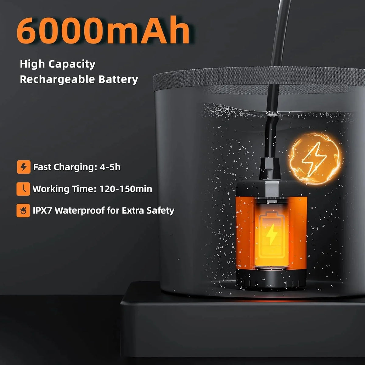 Moriko Rechargeable Portable Camping Shower With Led Display